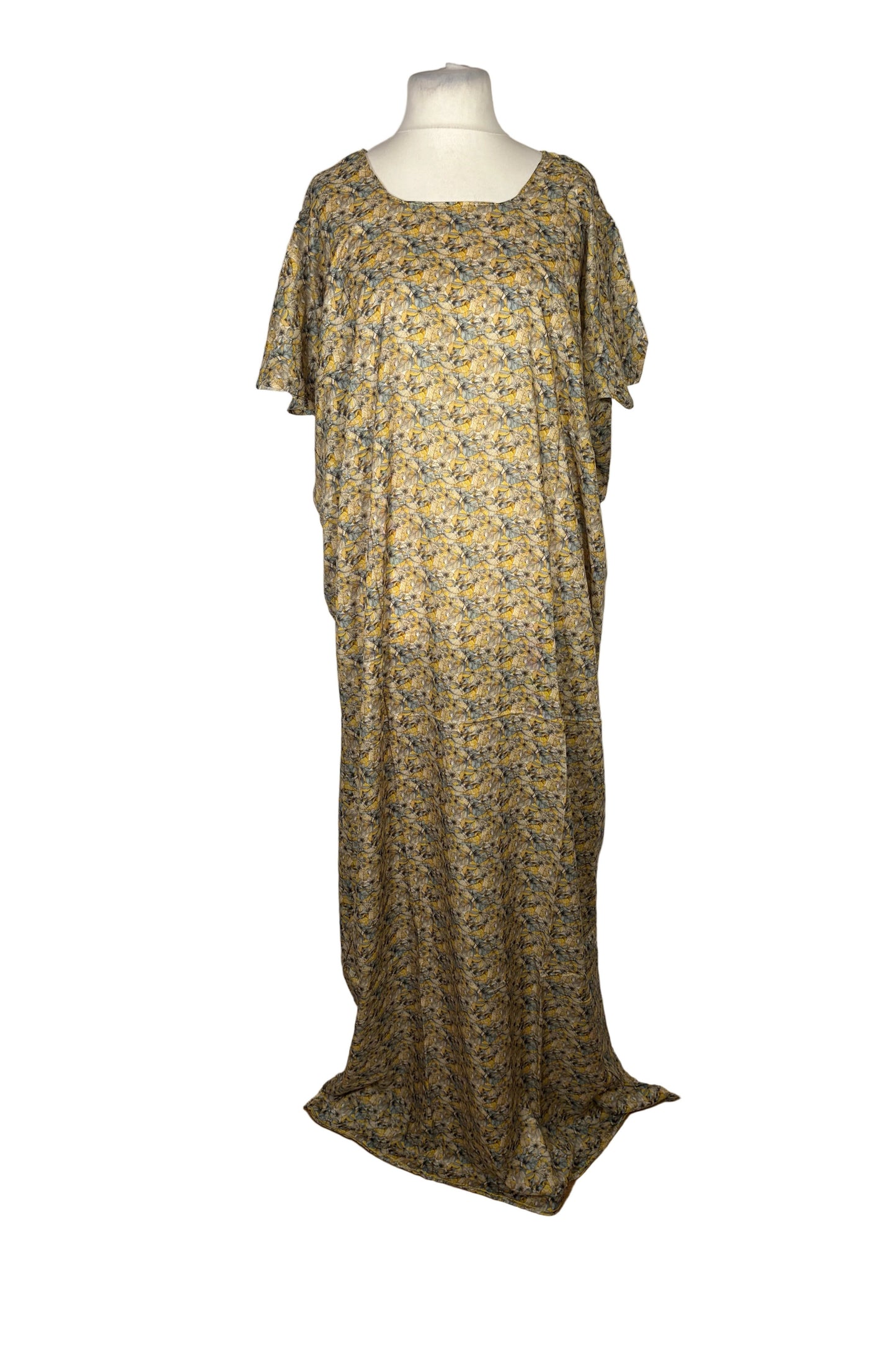 Floral Baati dress on a mannequin against a white backdrop