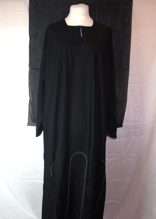 One Piece Abaya with small embroidery 