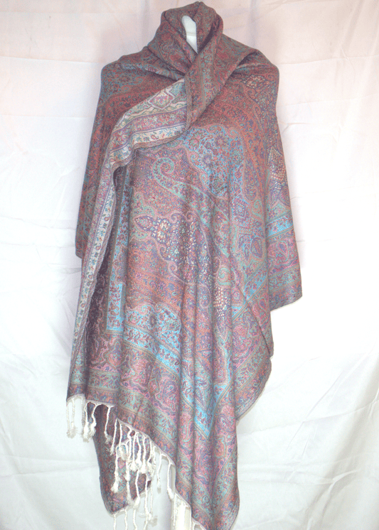 Paisley Pashmina – Light Blue & Pastel Harmony