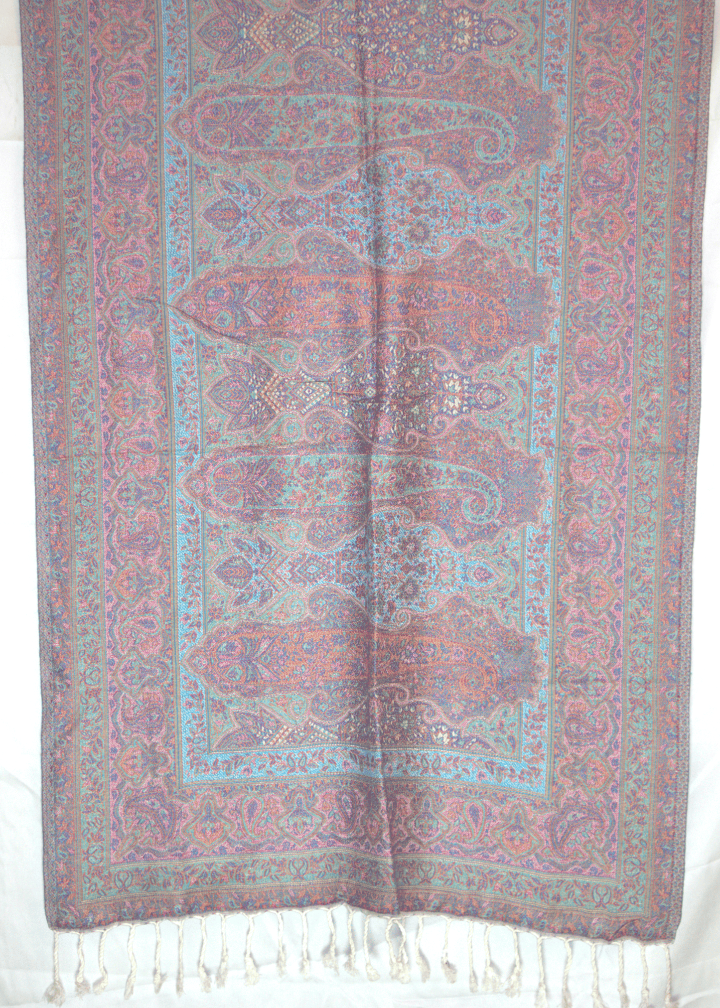 Paisley Pashmina – Light Blue & Pastel Harmony
