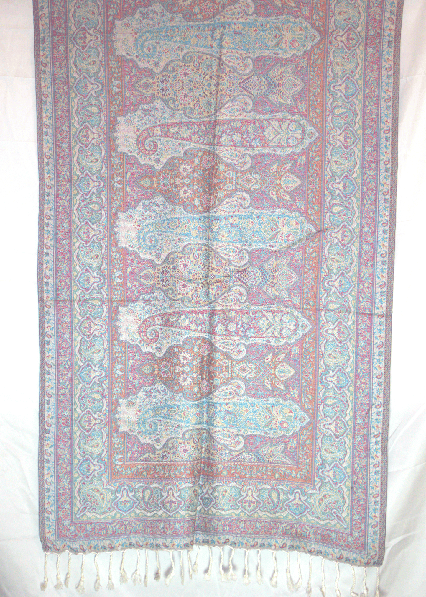 Paisley Pashmina – Light Blue & Pastel Harmony