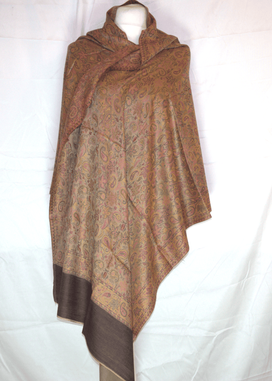 Paisley Pashmina – Earthy Red & Gold