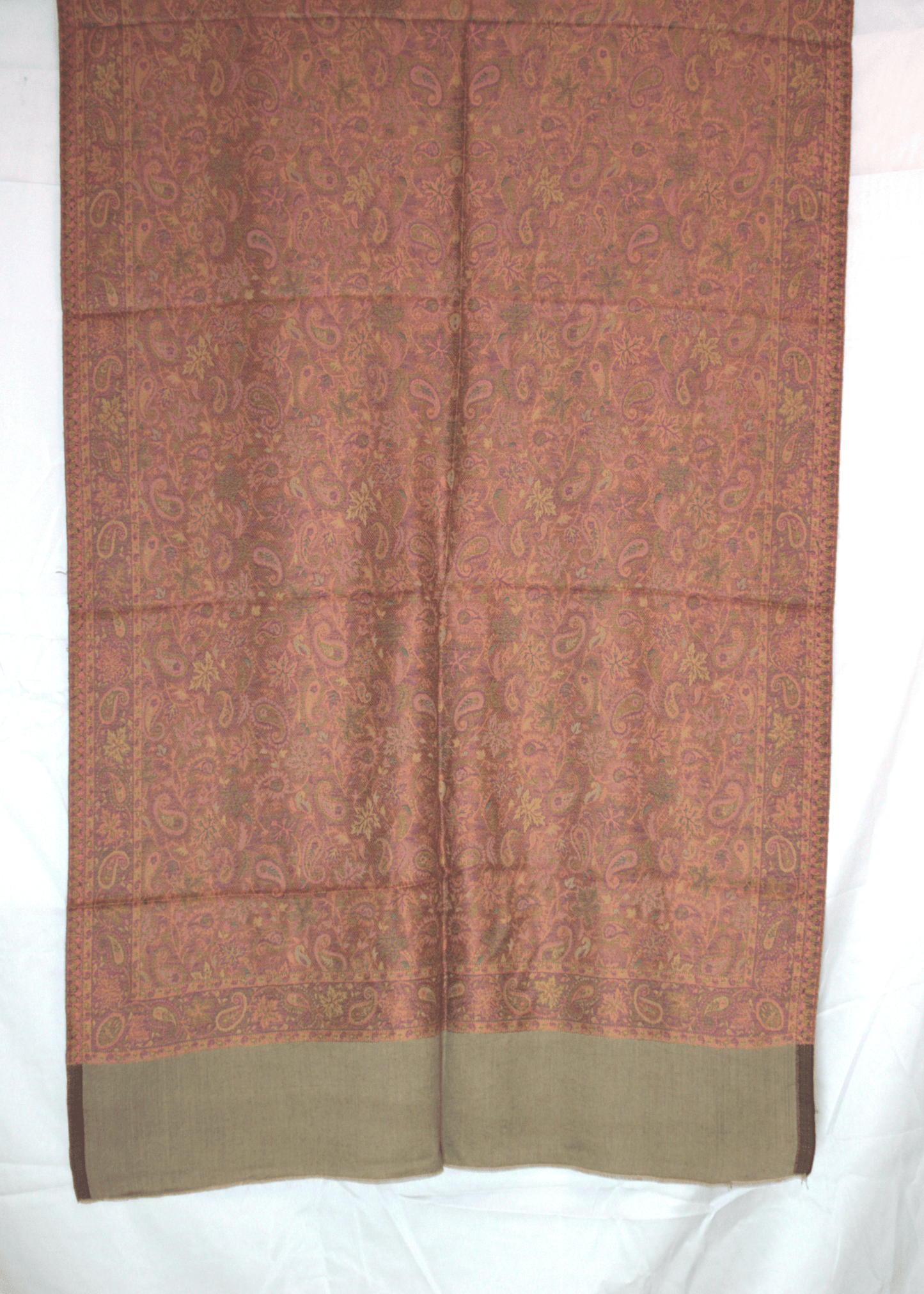 Paisley Pashmina – Earthy Red & Gold
