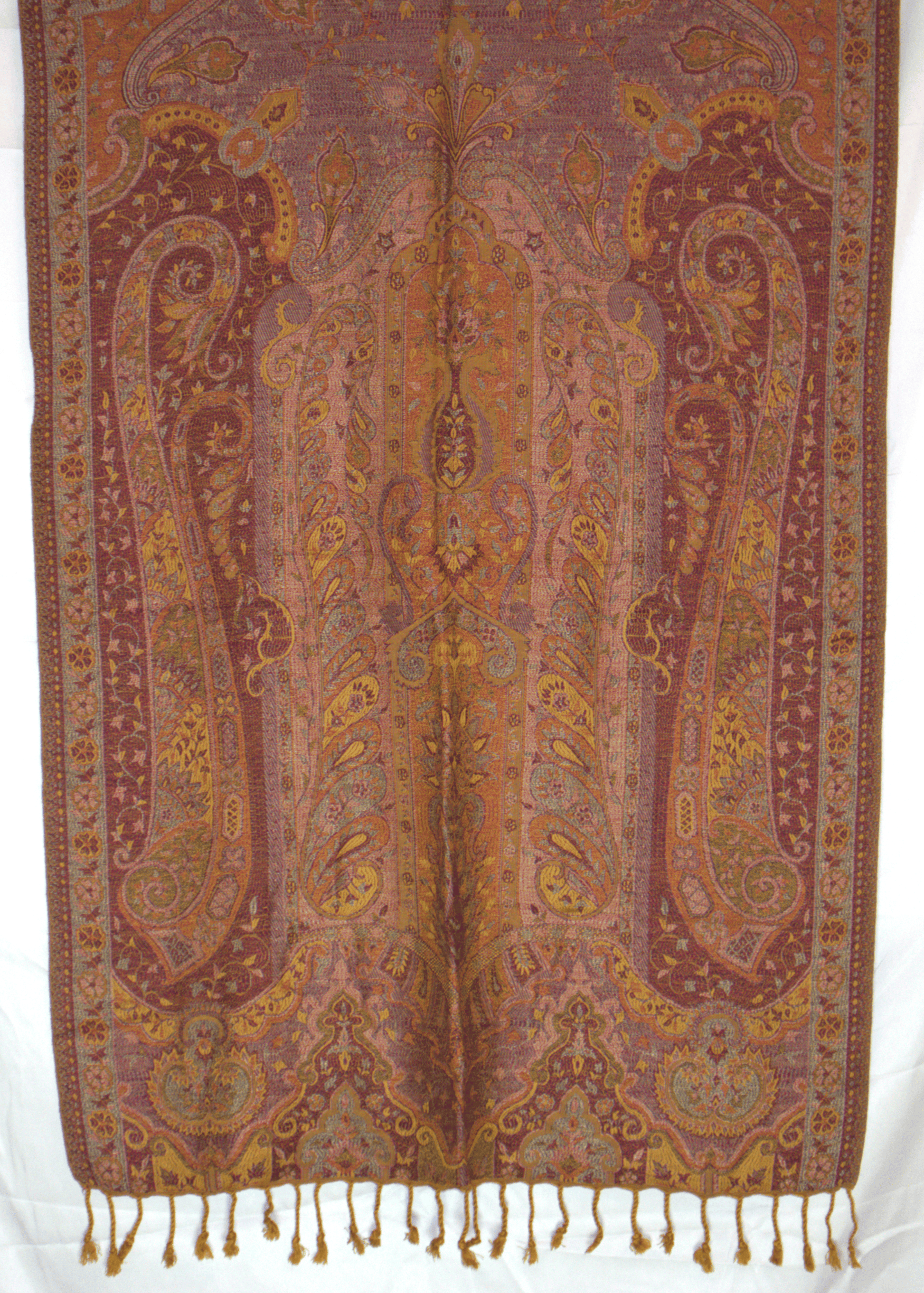 Dirac Fashion Somali Paisley Pashmina Orange & Brown 2