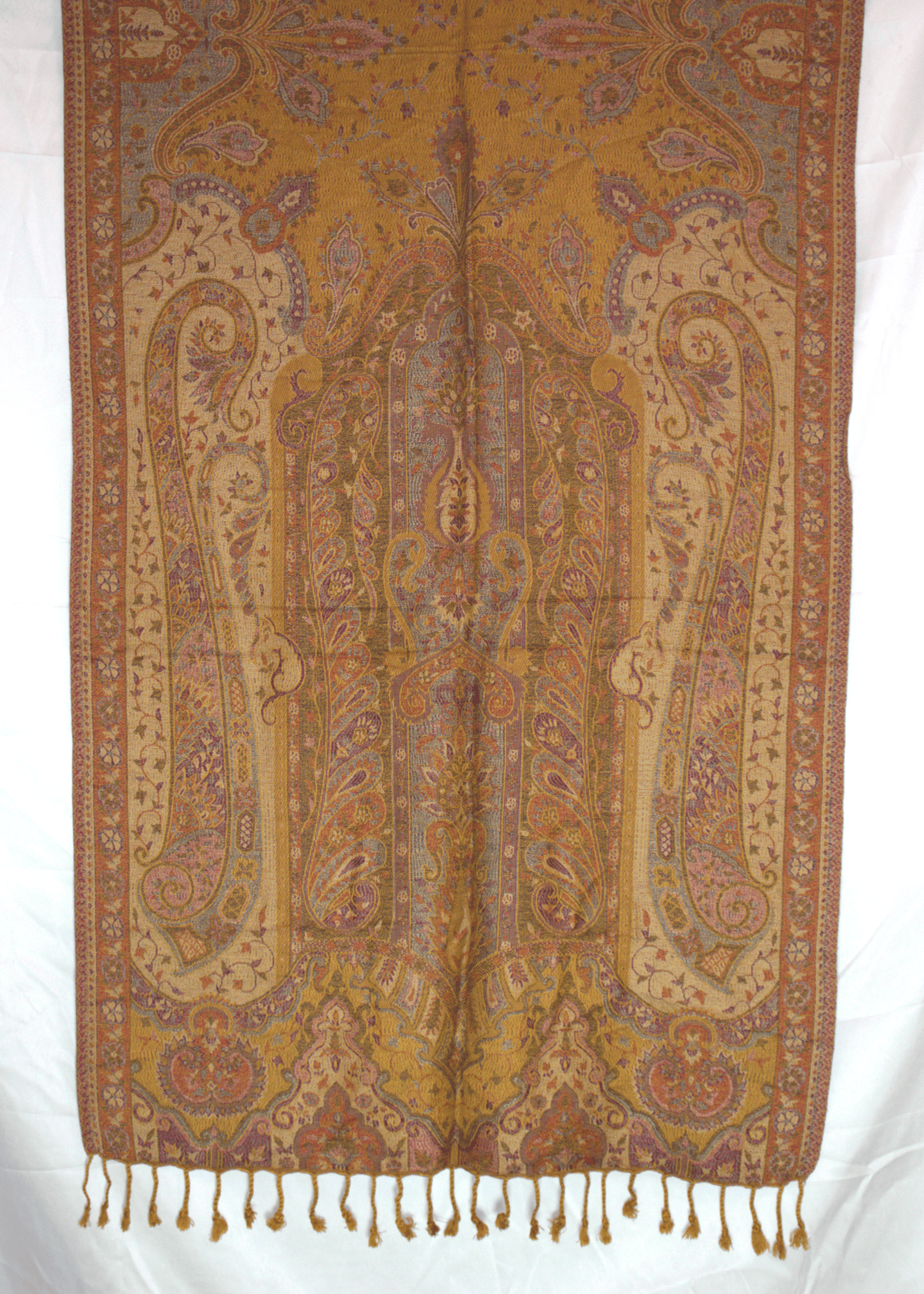 Dirac Fashion Somali Paisley Pashmina Orange & Brown 3