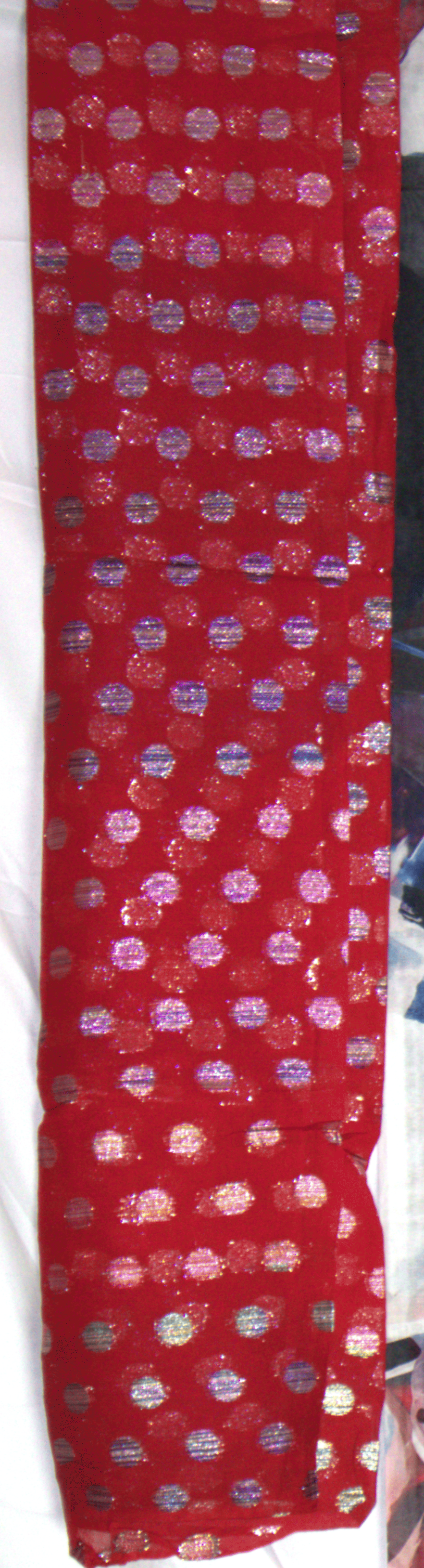 Red garbasaar with silver spots 