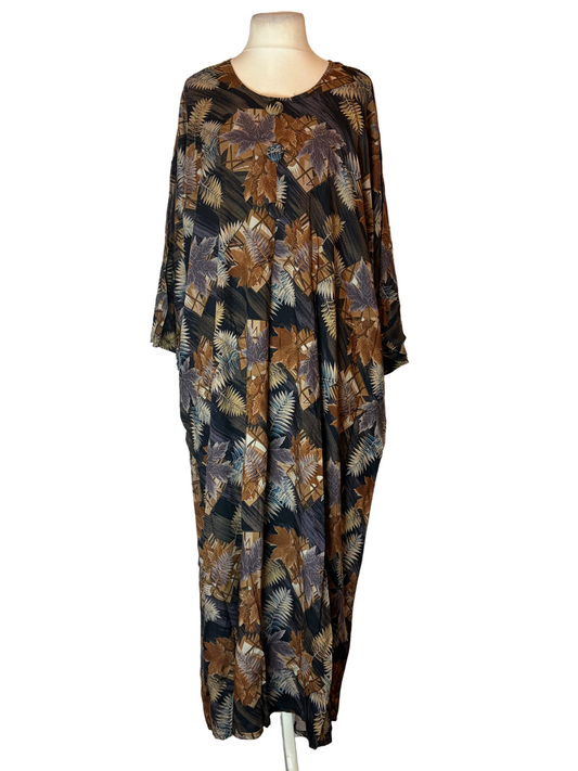 Somali Printed Maxi Dress – Modest Loose Fit