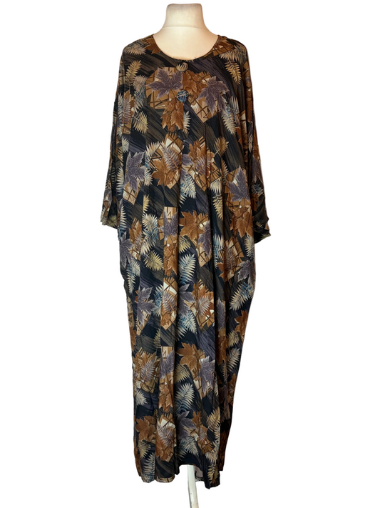 Somali Printed Maxi Dress – Modest Loose Fit