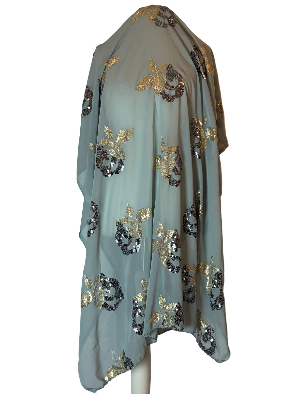Somali Garbasaar fabric with floral patterns on a white background