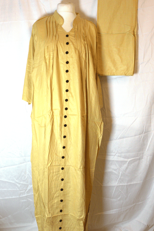 Zahra Button Maxi – Soft Gold