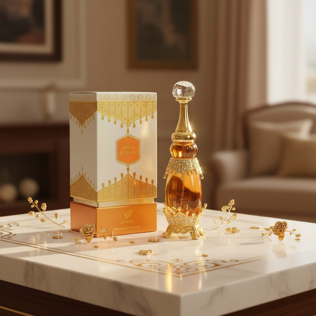 Adwaa Al Sharq Perfume Luxury Vanity Display