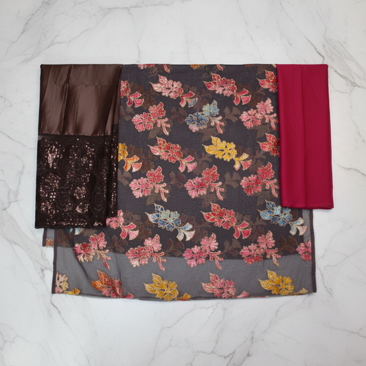 Brown Red Dirac Flat Lay