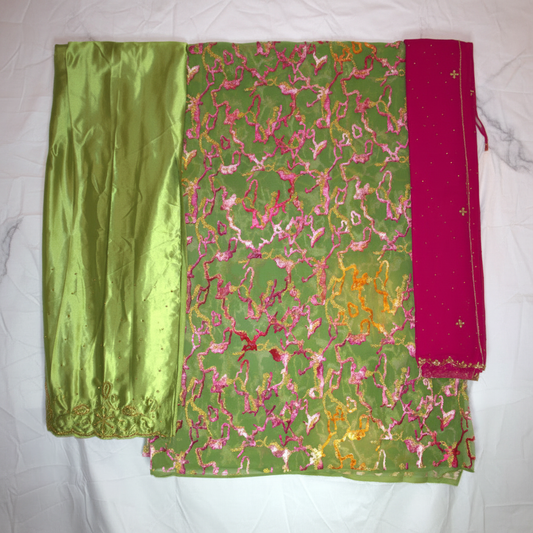 Dirac Green Pink Flat Lay