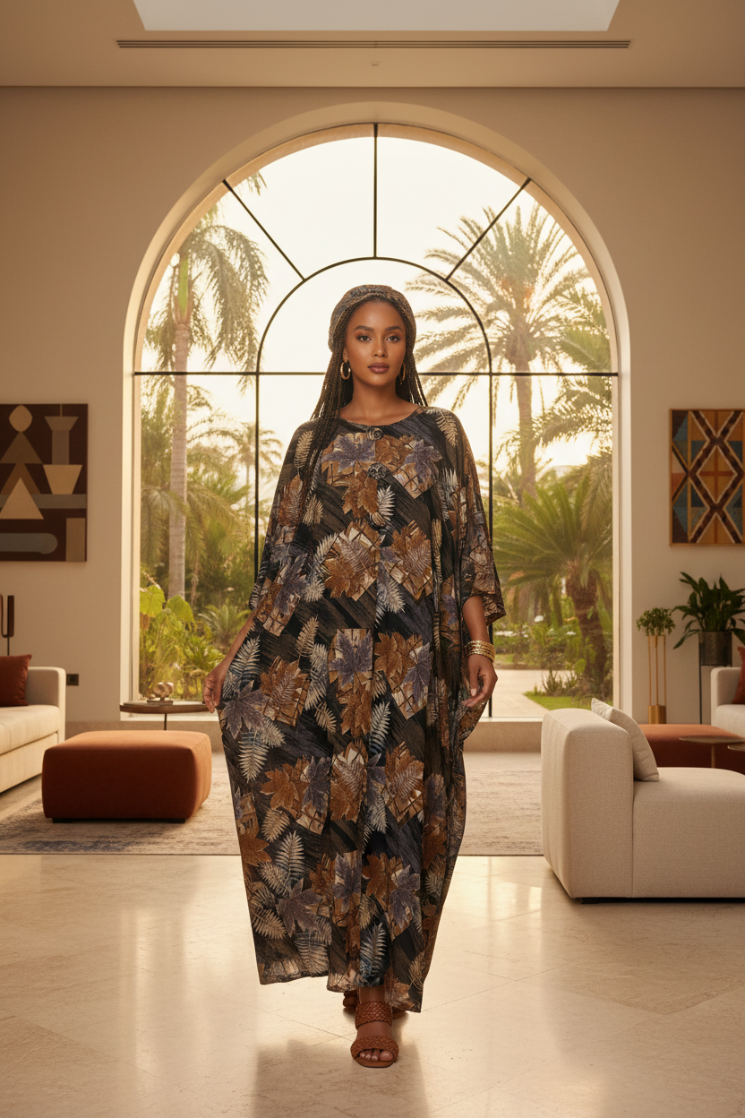 Editorial-style image of the maxi dress
