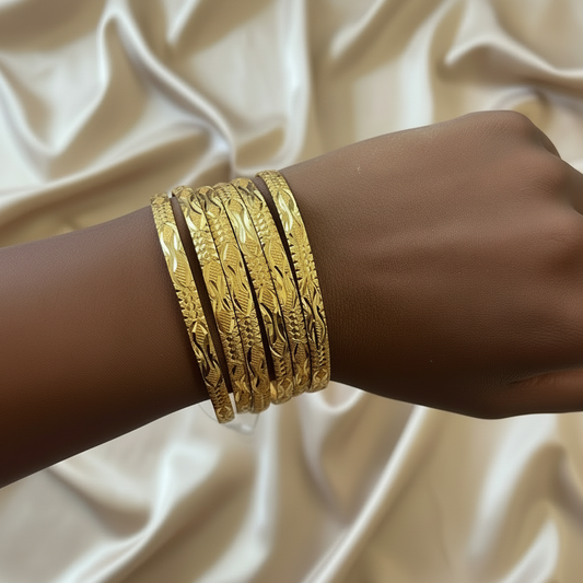 Gold Bangles - Refined 4
