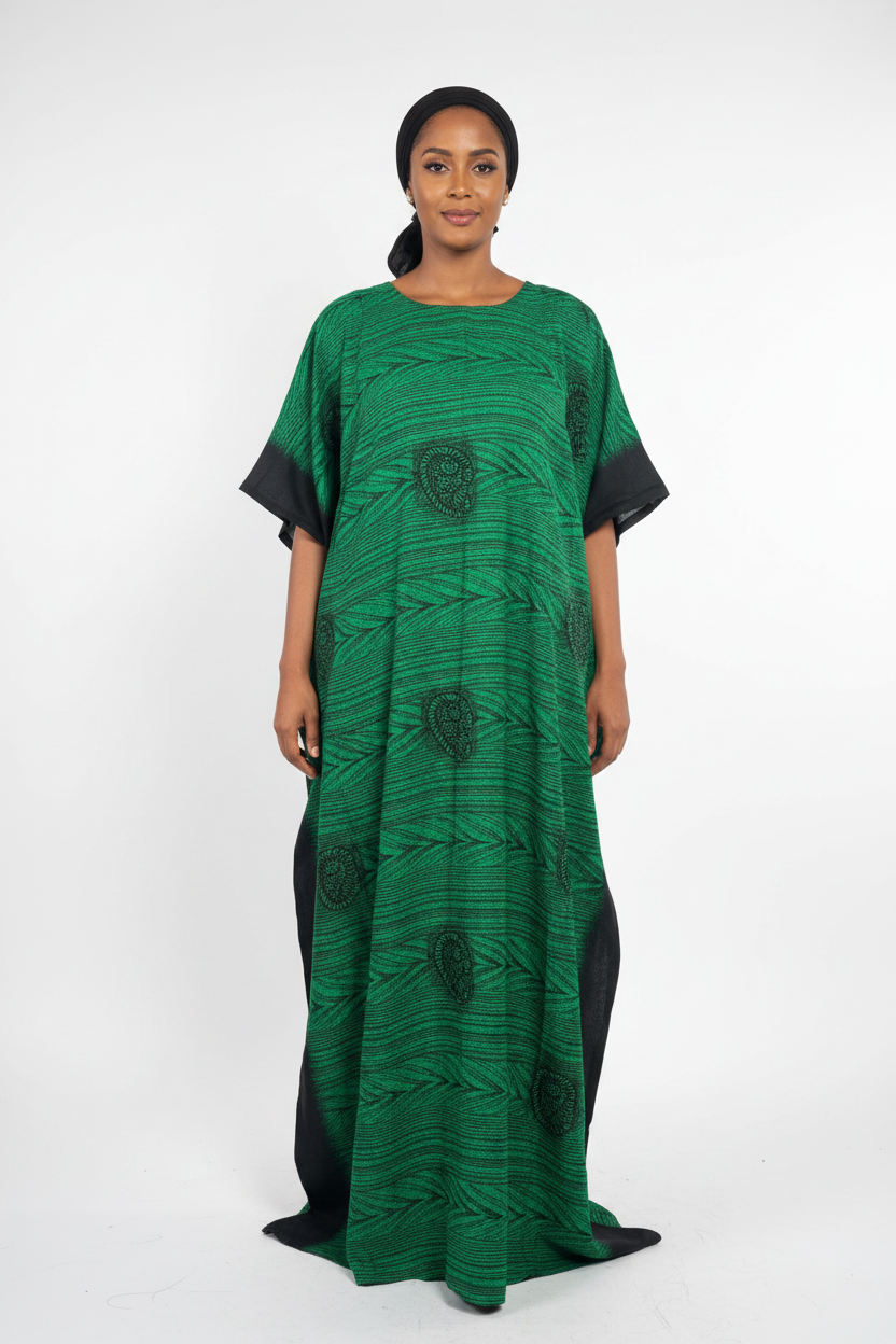 Green Paisley Baati Front