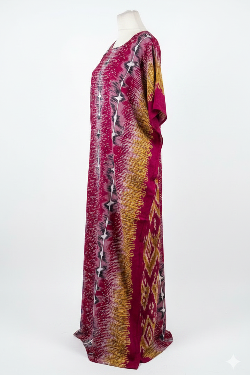 Magenta Tribal Baati Side View
