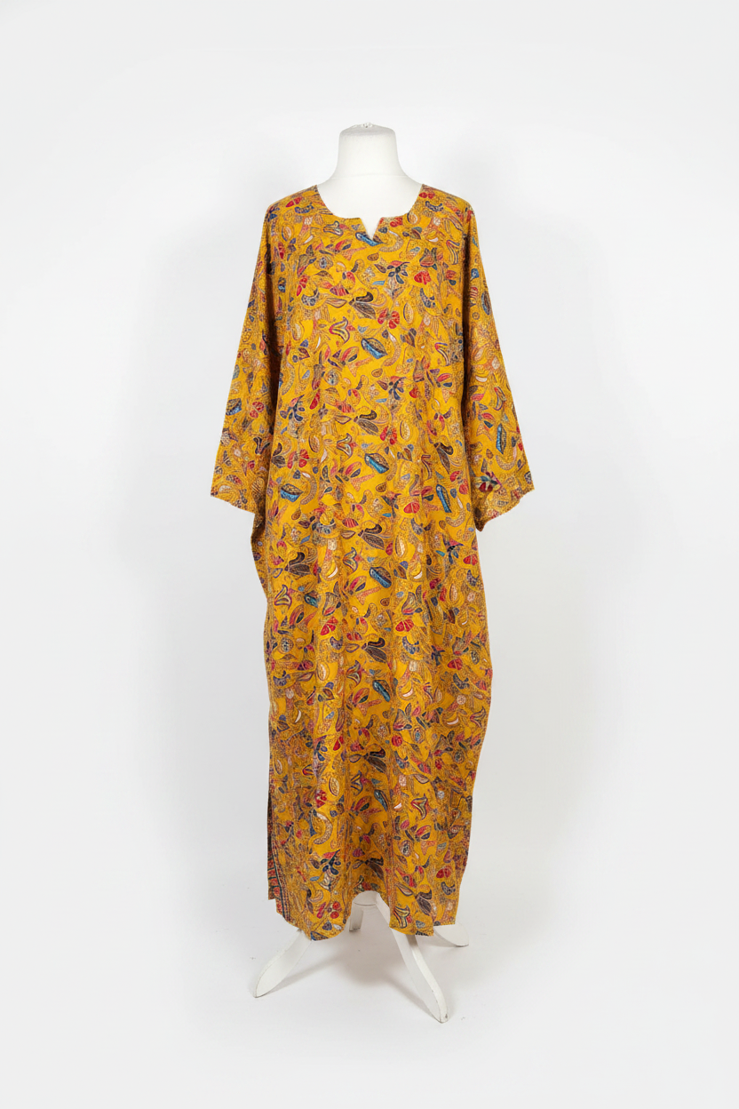 Mustard Paisley Kaftan 1