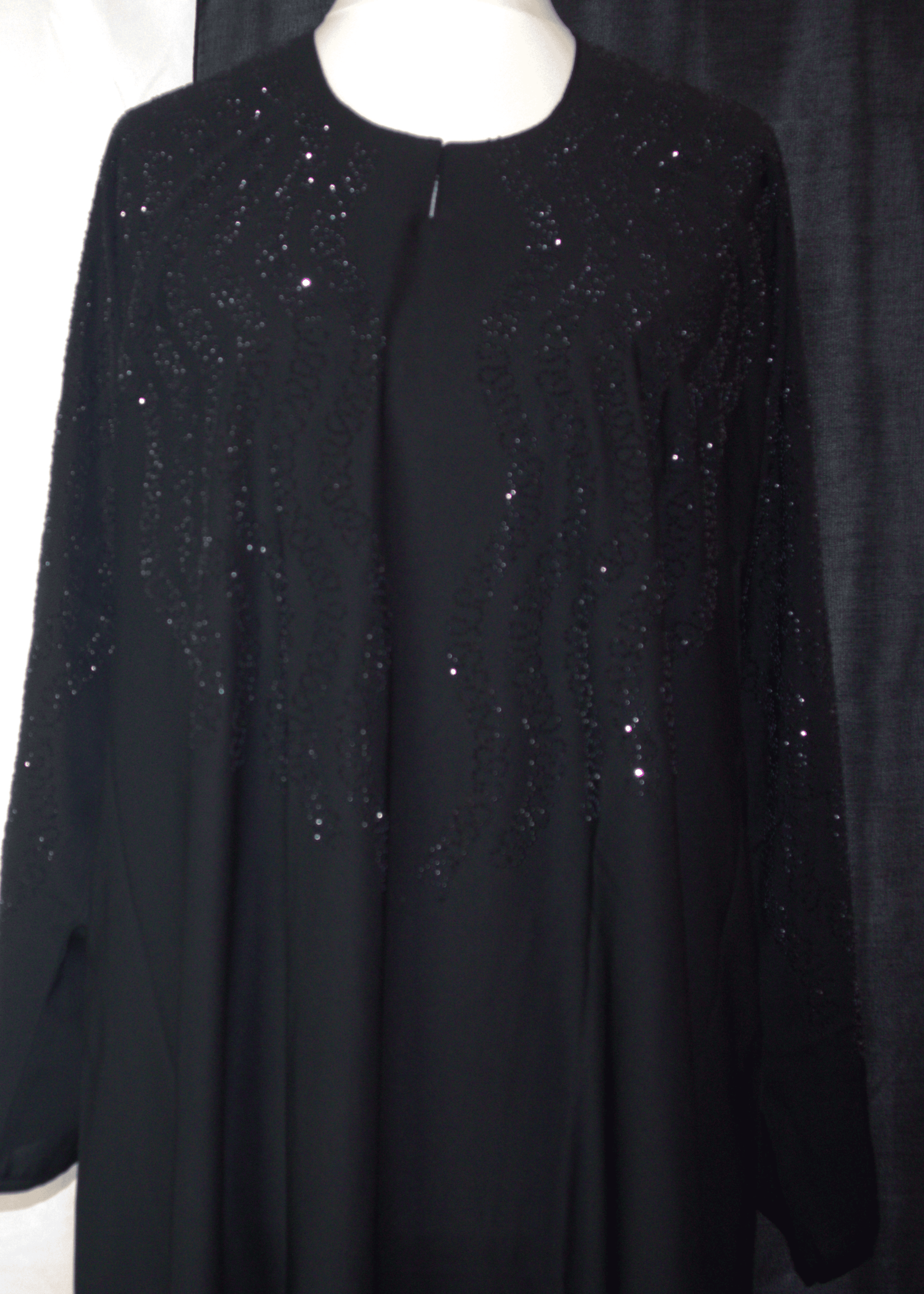 one piece Abaya Black with Hijab 