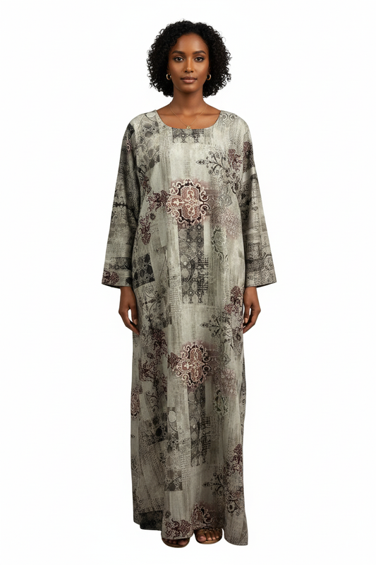 Somali Model - Grey Green Baati Elegant