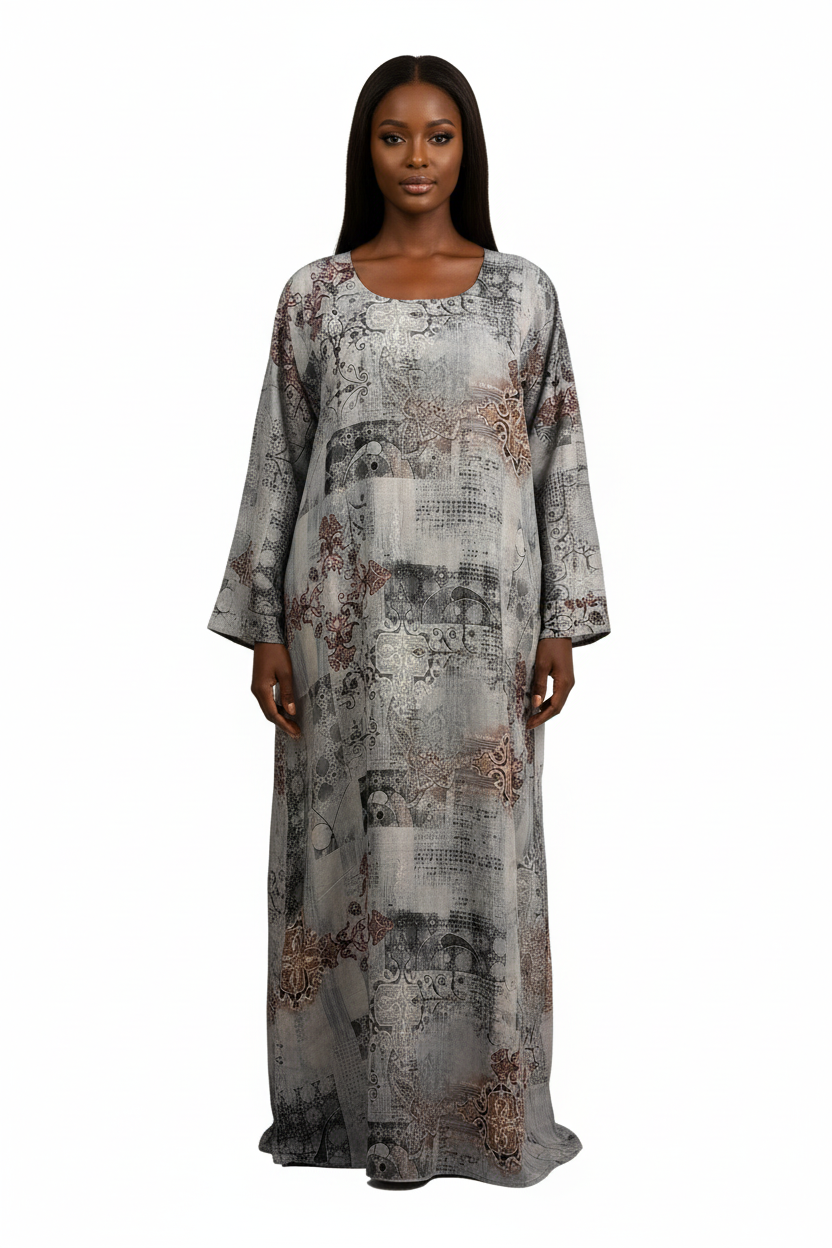 Somali Model - Grey Rust Baati Elegant