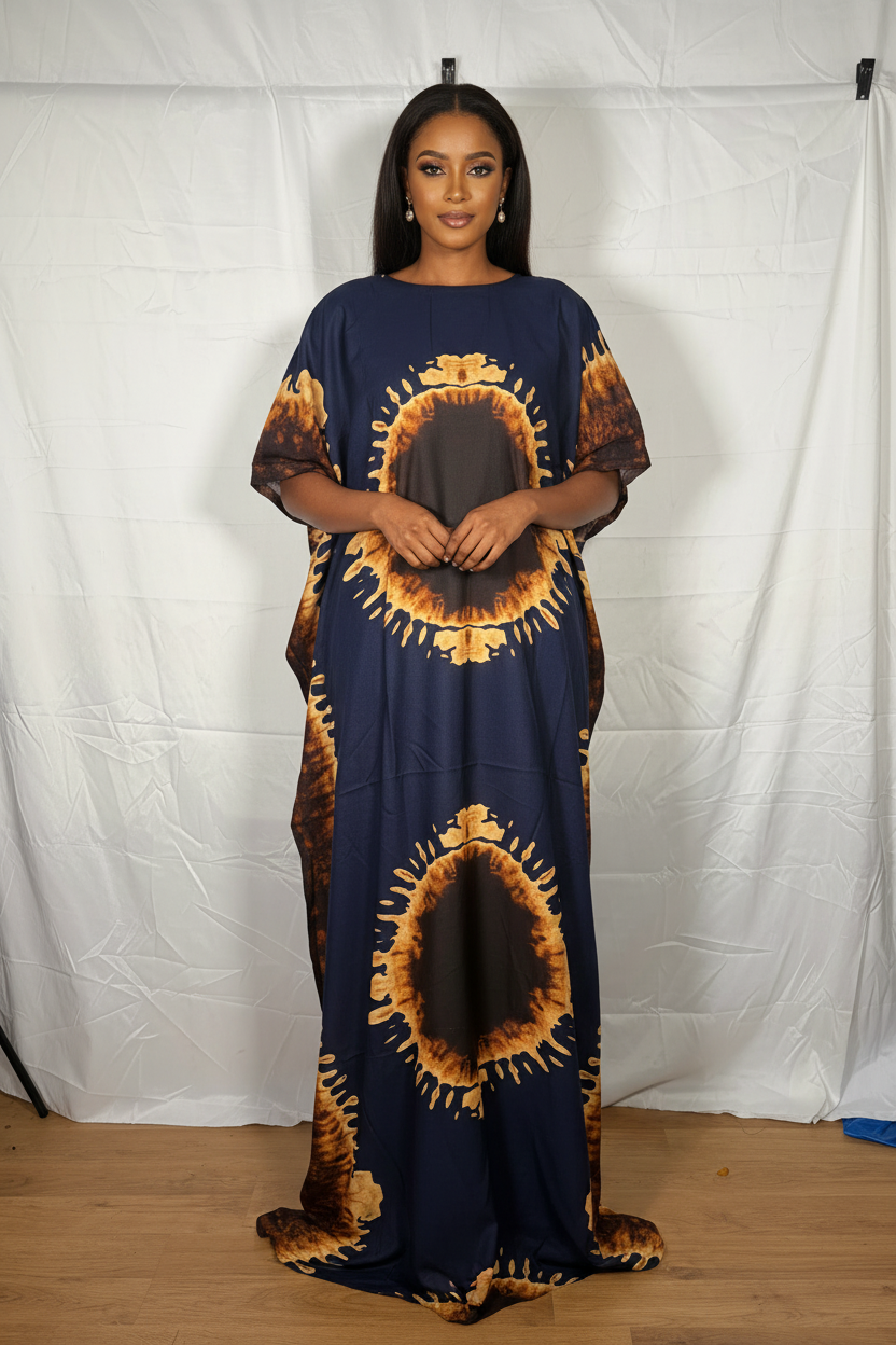 Somali Baati Tie-Dye Sunburst Maxi Dress | Free Size | Dirac Fashion Dirac fashion Somali Baati Tie-Dye Sunburst Maxi Dress | Free Size | Dirac Fashion Dirac fashion