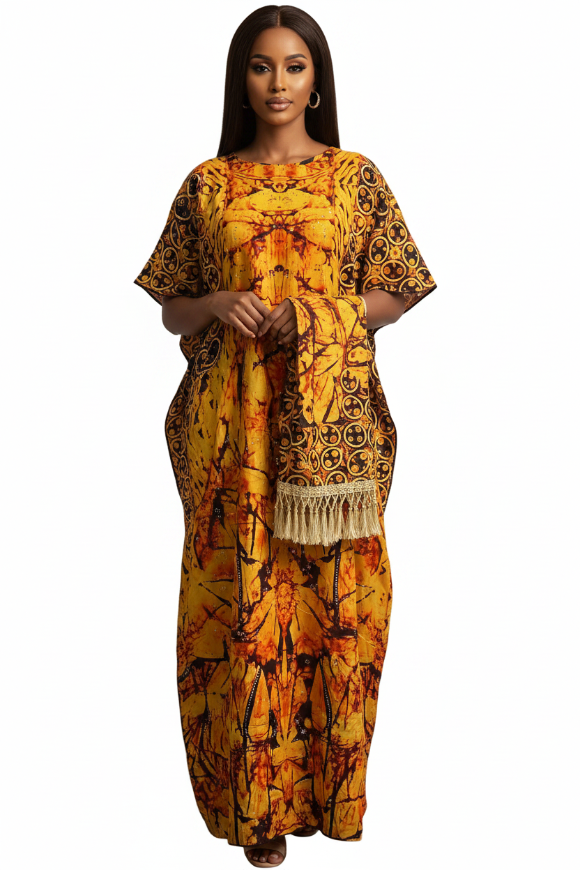 Somali Model - Orange Baati