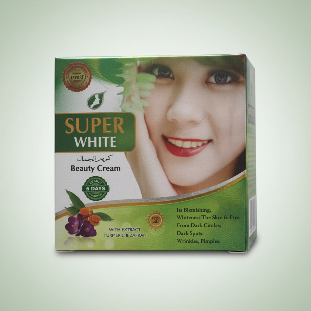 Super White Beauty Cream Angled