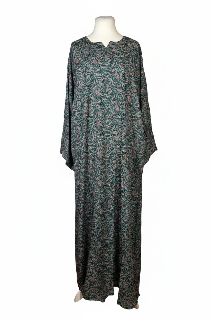 Teal Kaftan Front