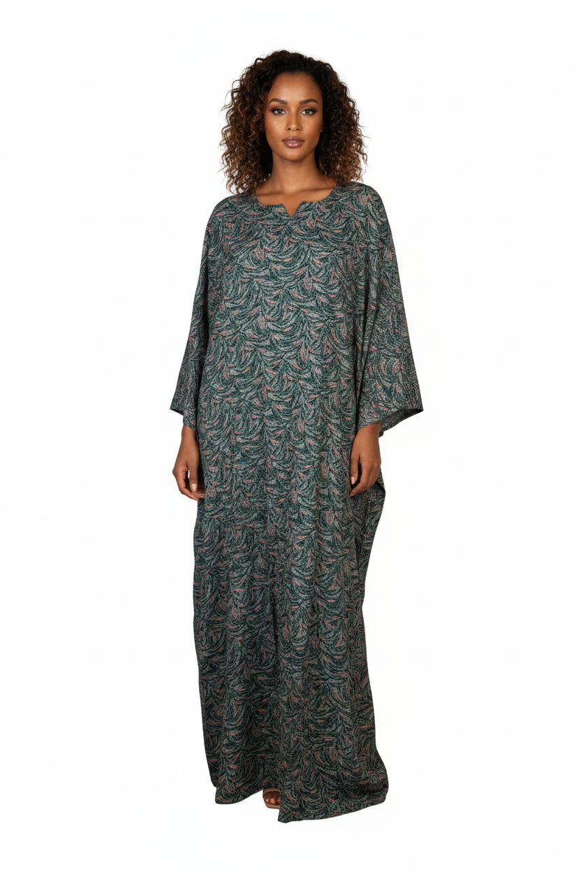 Teal Kaftan Model