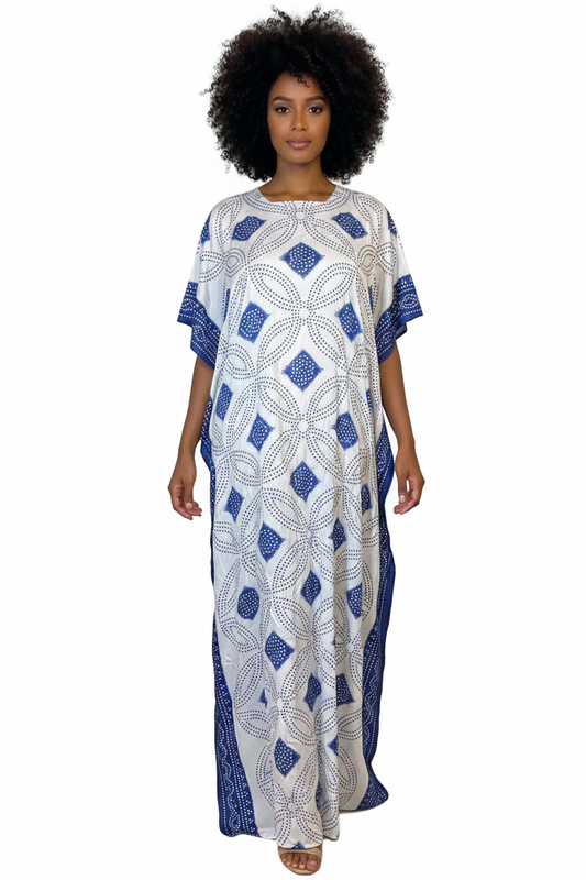 White & Blue Baati